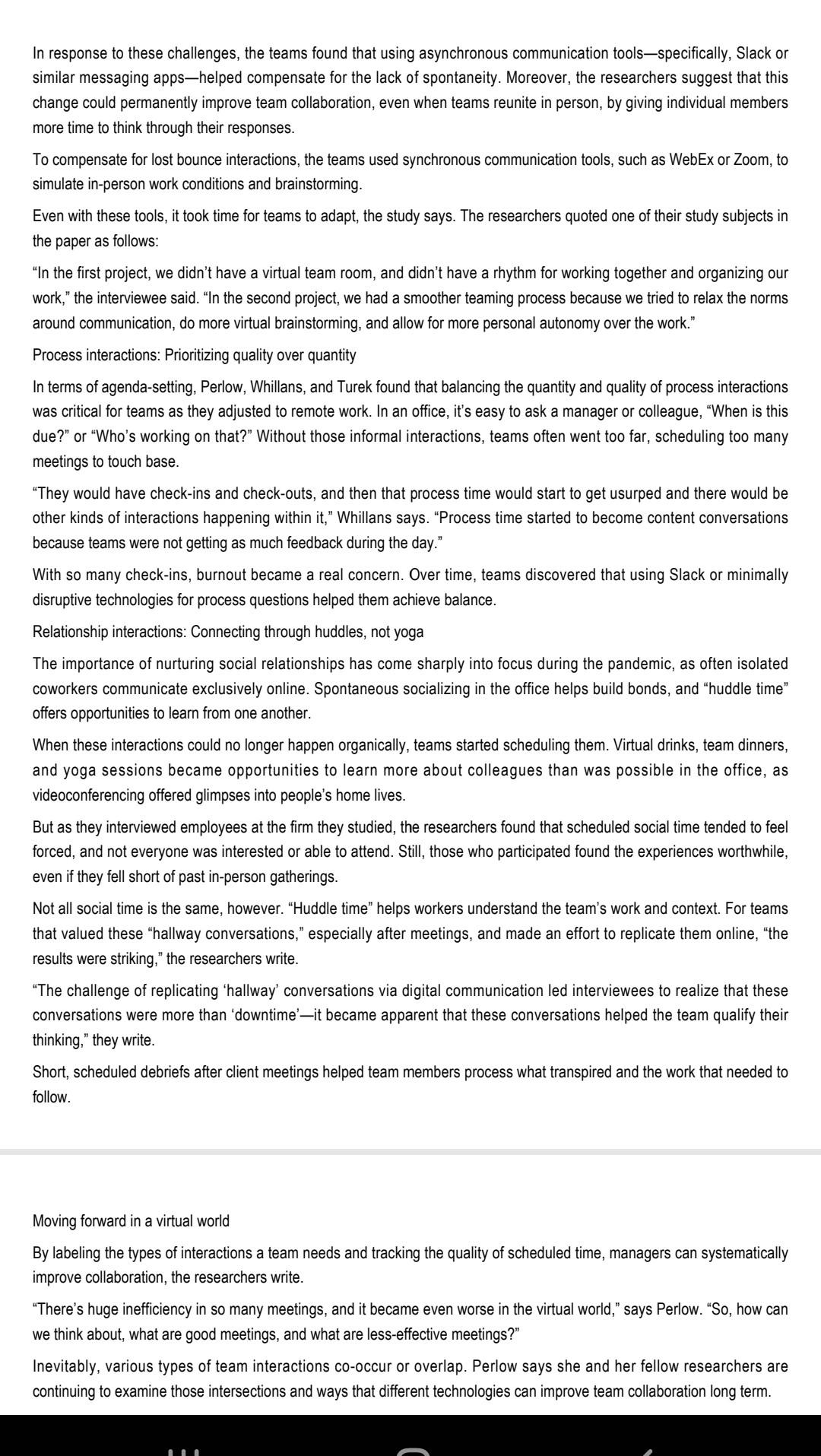 In response to these challenges, the teams found