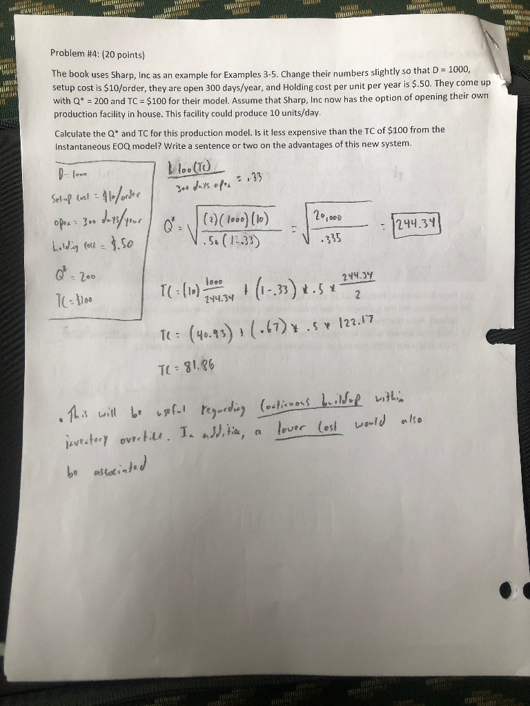 IS THIS ANSWER CORRECT? IF NOT, PLEASE FIX W/