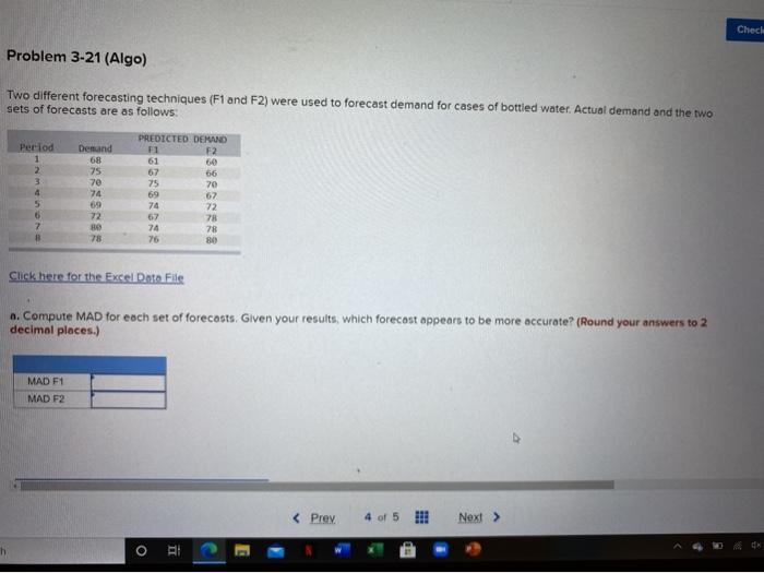 I need help please Check Problem 3-21 (Algo) Two