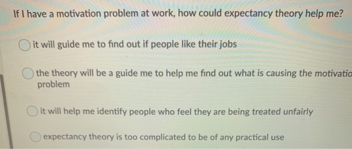 If I have a motivation problem at work, how could