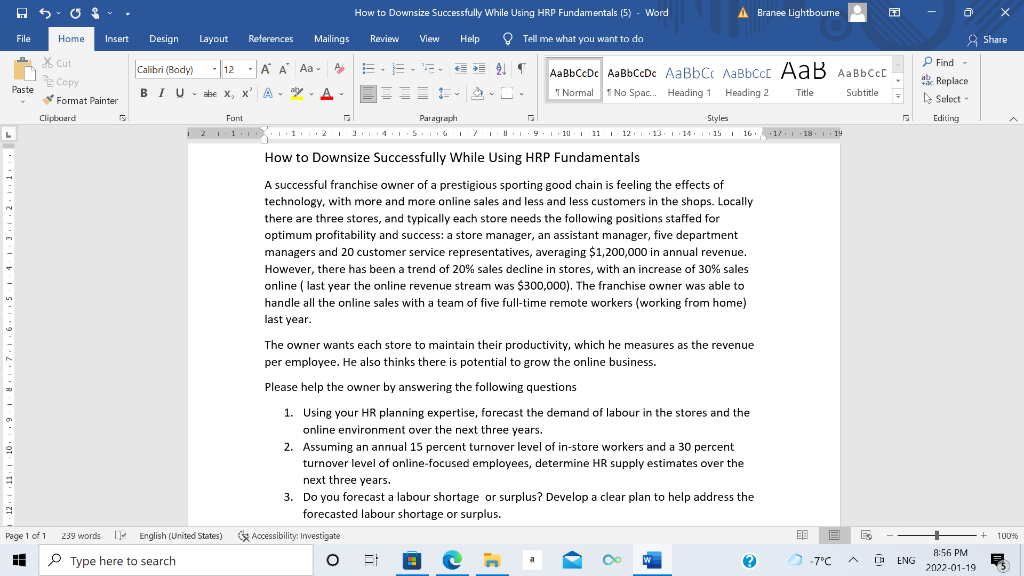 How to Downsize Successfully While Using HRP