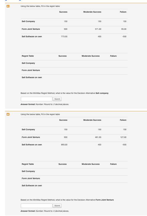 i need help please B Using the below table, Fill