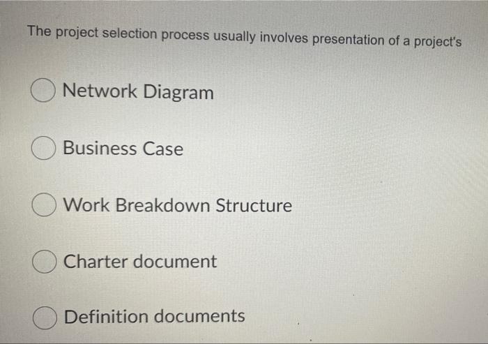 When using a Profile model of project selection,