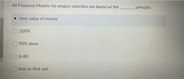 When using a Profile model of project selection,
