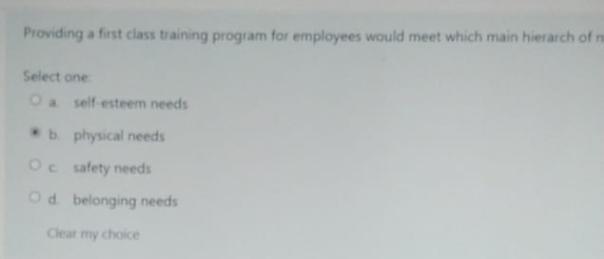 Providing a first class training program for