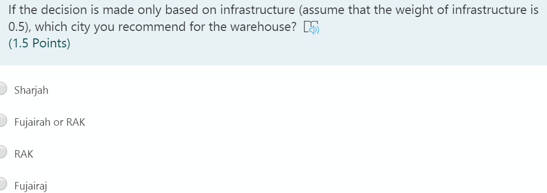 Assume that a logistic company has to decide