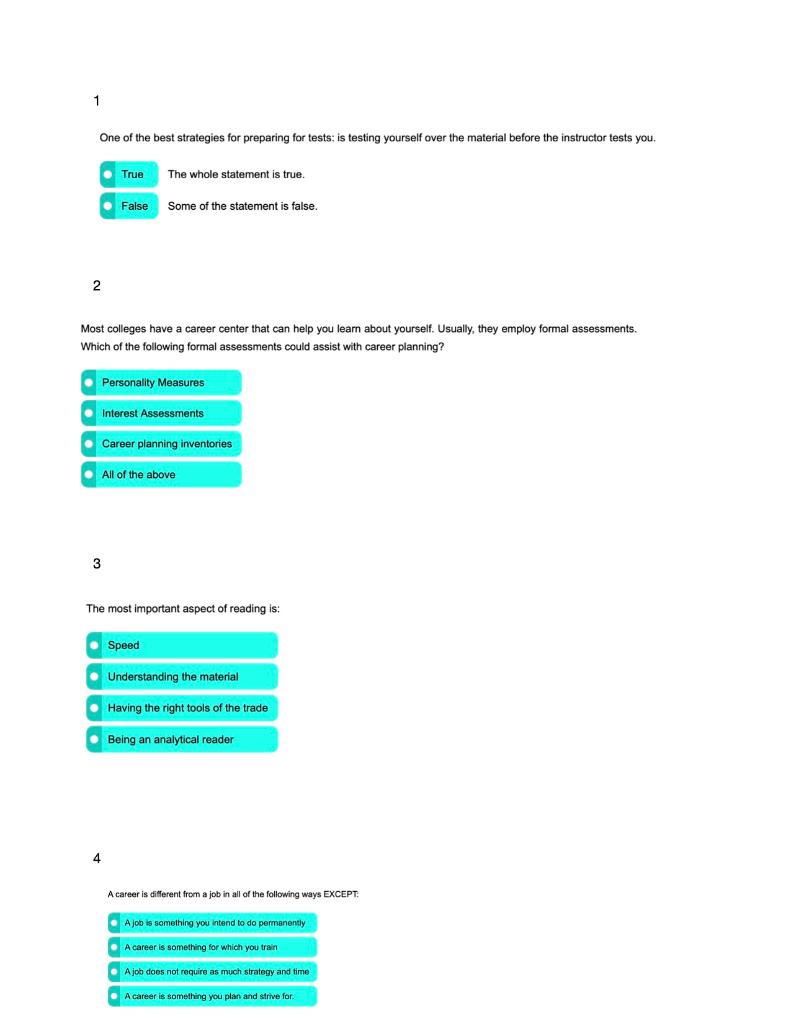 1 One of the best strategies for preparing for