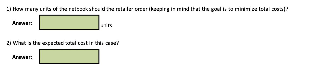 Notation SP G Parameter Unit purchase cost (incl.