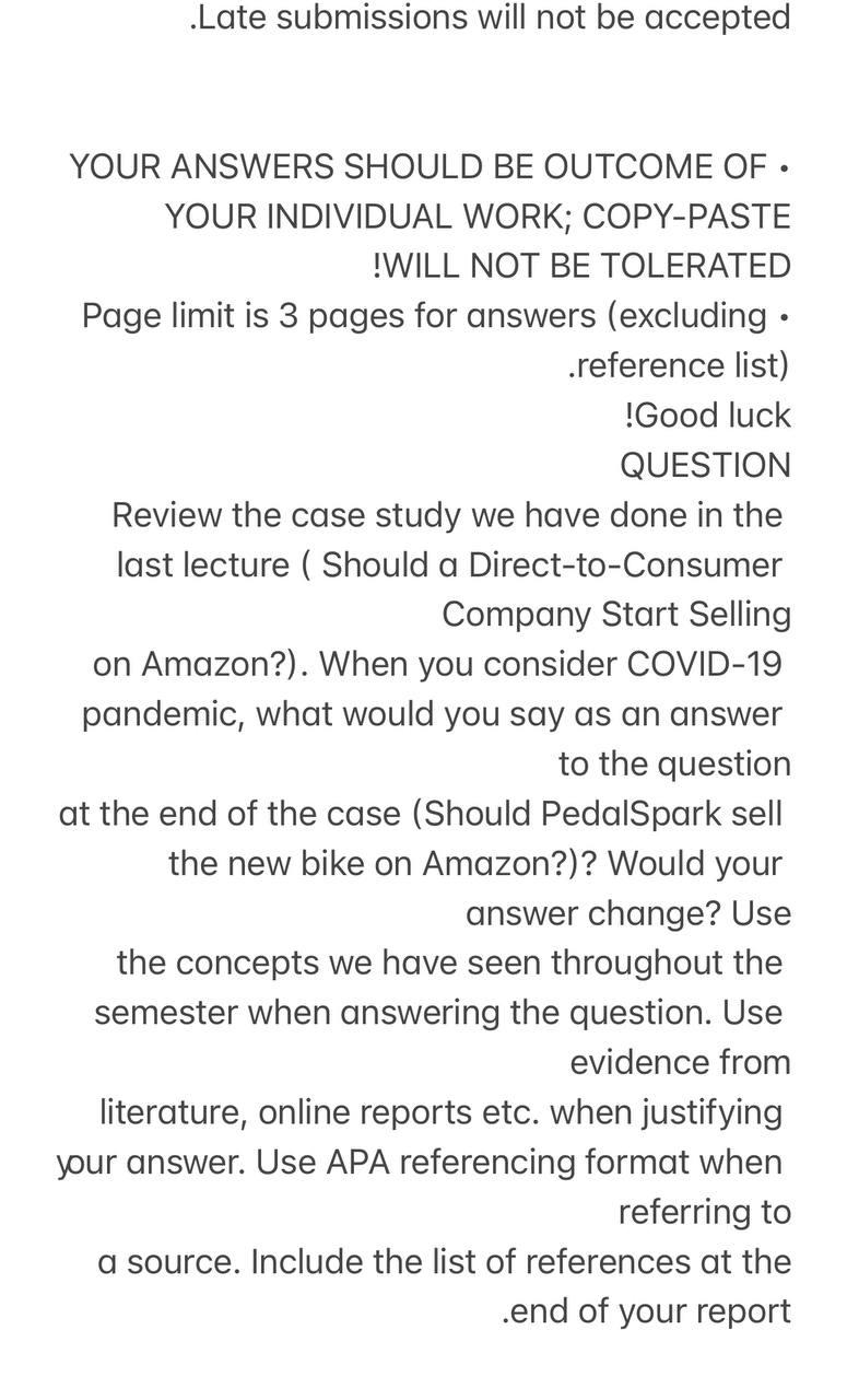 .Late submissions will not be accepted YOUR