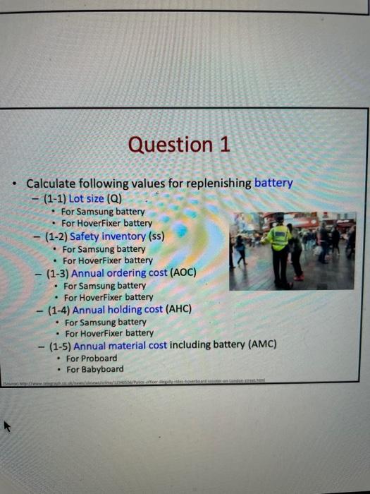 use the first two slides with the given