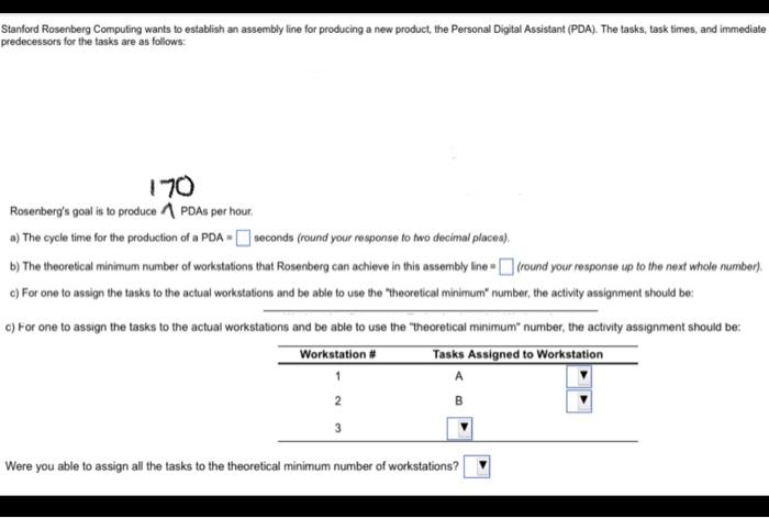 Task Immediate Predecessor A B D E Time (sec) 12