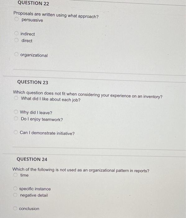 QUESTION 22 Proposals are written using what