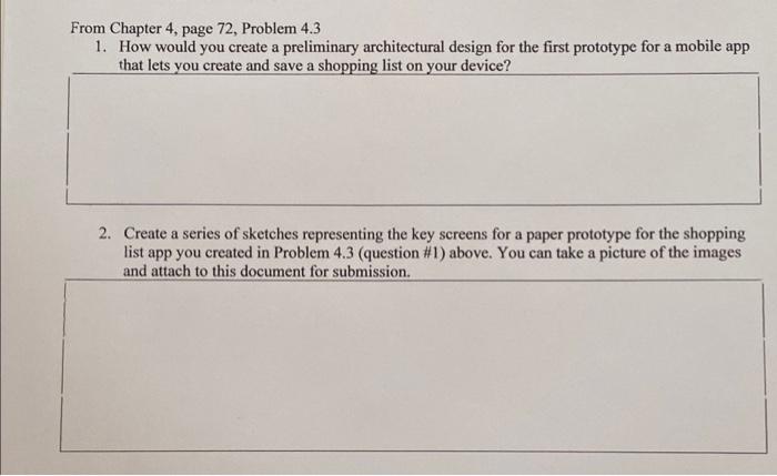 From Chapter 4, page 72, Problem 4.3 1. How would