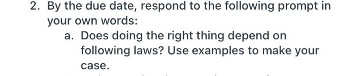please answer this questions in your own words.