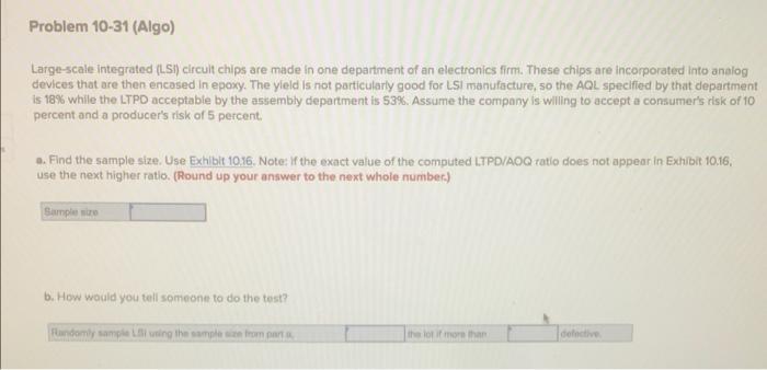 Problem 10-31 (Algo) Large-scale Integrated (LSI)