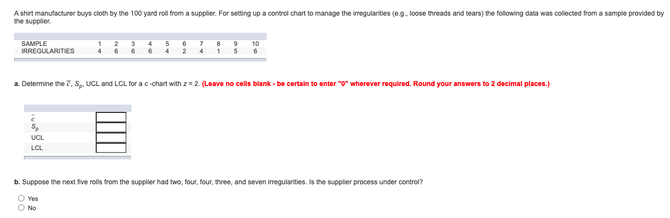 A shirt manufacturer buys cloth by the 100 yard