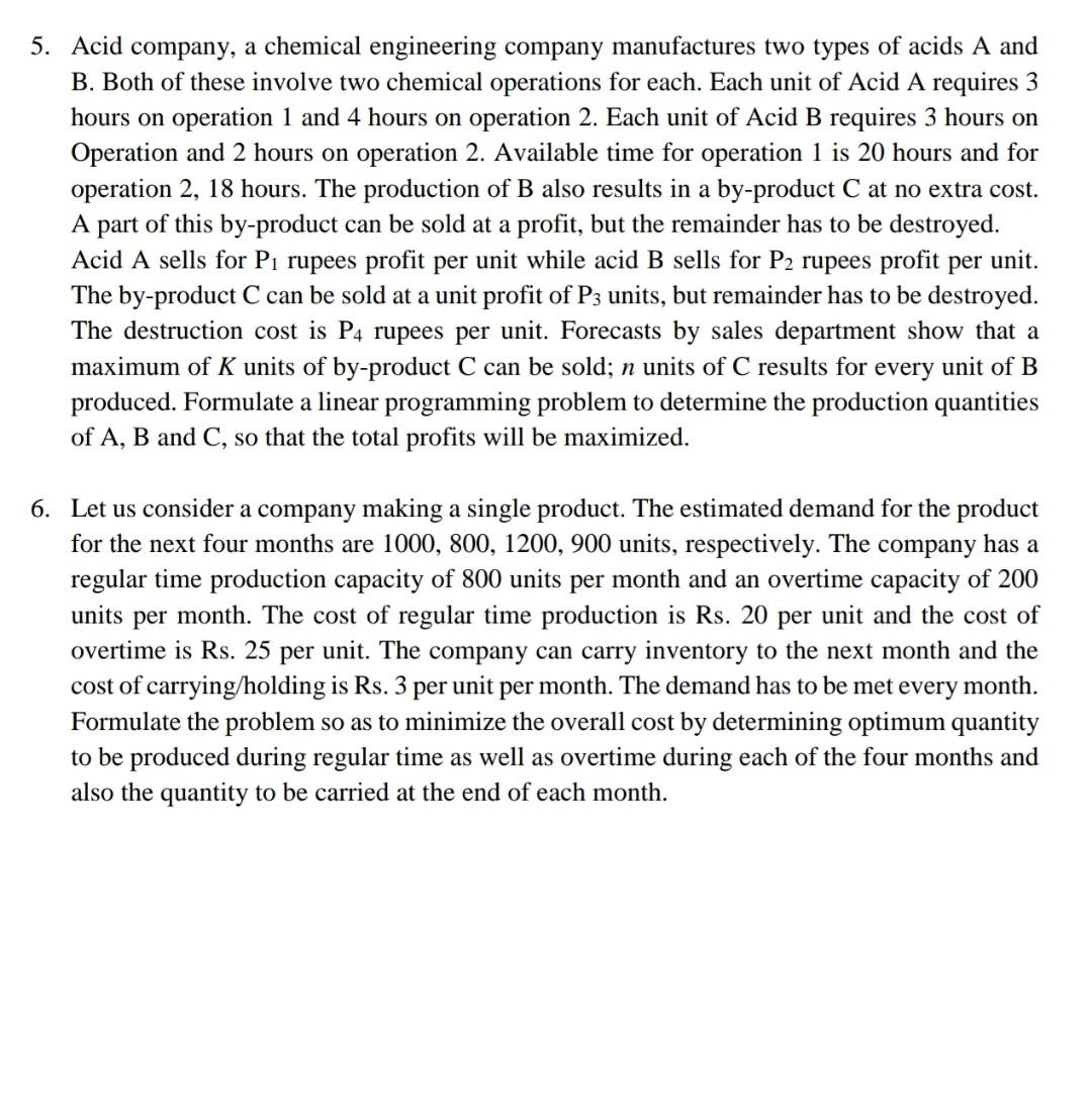 Don't need to solve. Just teh formulation is