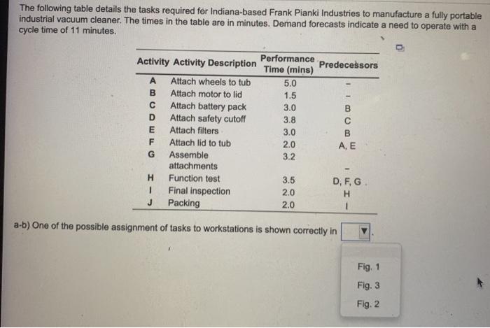 b) The efficiency of the assembly line with 3