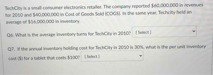 TechCity is a small consumer electronics