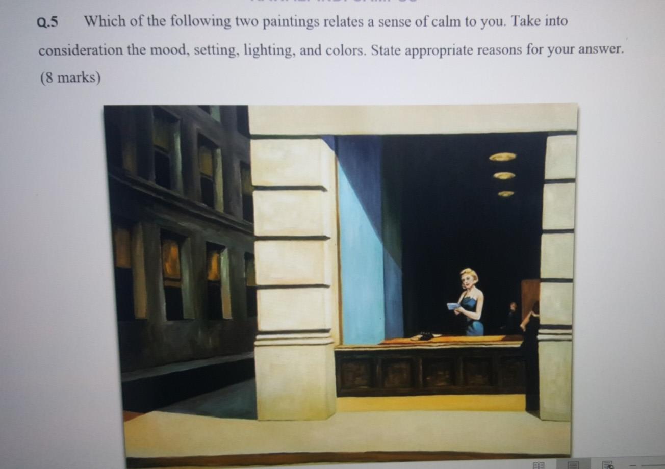 Q.5 Which of the following two paintings relates