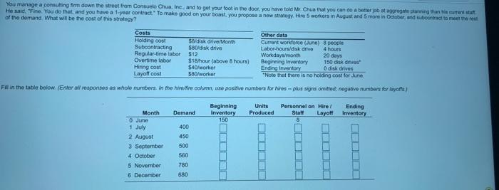 You manage a consulting firm down the street from