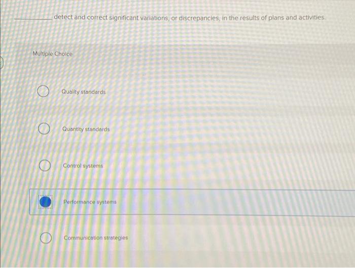 detect and correct significant variations or