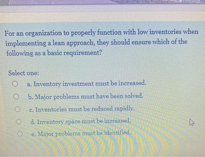 For an organization to properly function with low