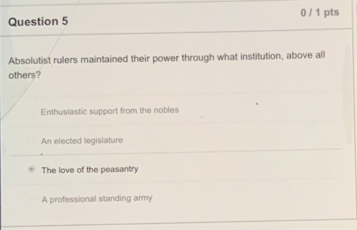 absolutism rules maintained there power through