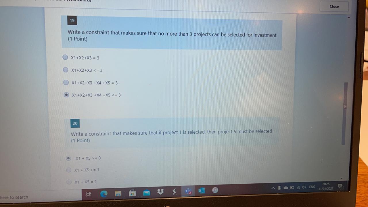 Close 19 Write a constraint that makes sure that