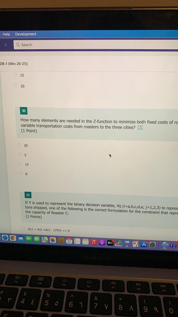 Help Development > Q Search DB-1 (Win 20-21)) 15
