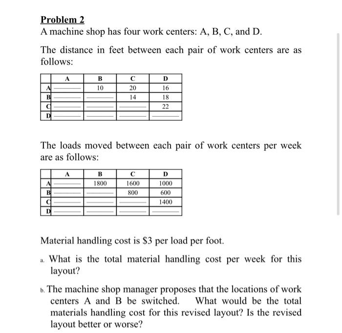 need help with A and B with work shown Problem 2