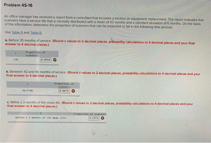 Problem 4S-16 An office manager has received a