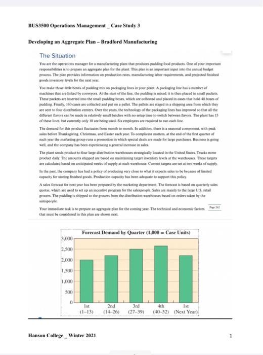 BUS3500 Operations Management_Case Study 3