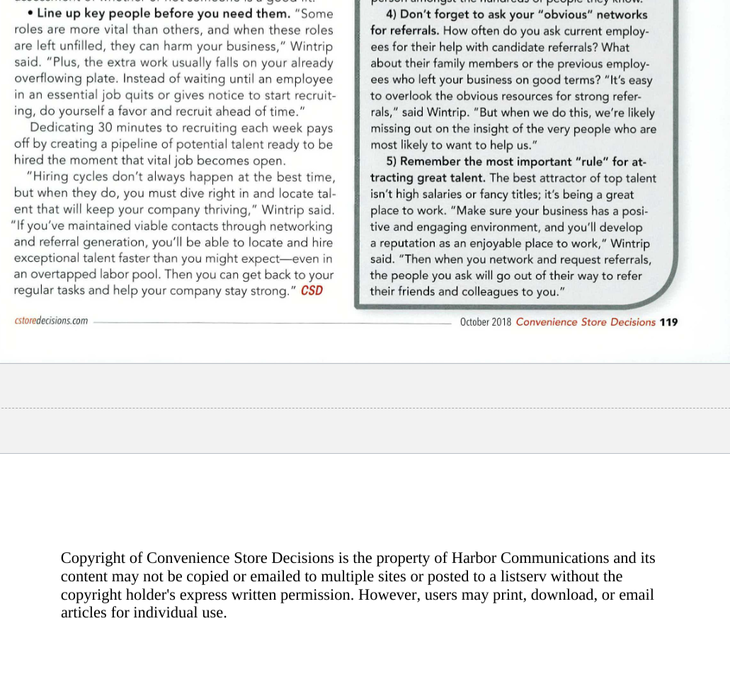 Please read the two short articles that follow: