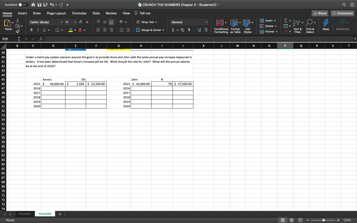 AutoSave OFF Evo = CRUNCH THE NUMBERS Chapter 3 -