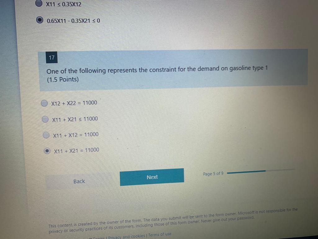 X11 < 0.35X12 0.65X11 -0.35X21 < 0 17 One of the