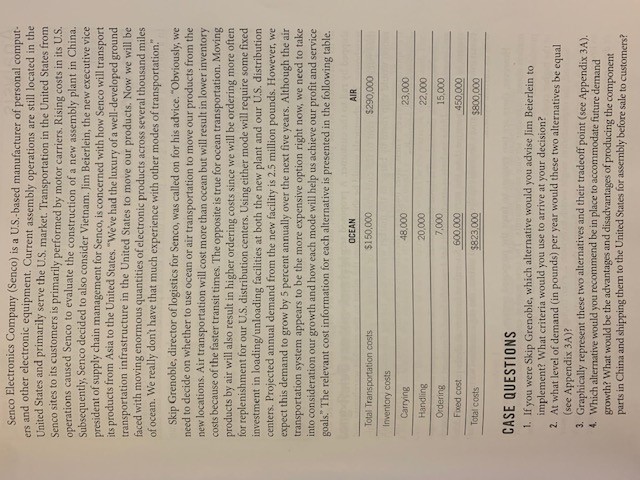 '' Request you answer Number 4. Senco Electronics