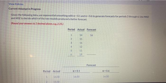View Policies Current Attempt in Progress Given