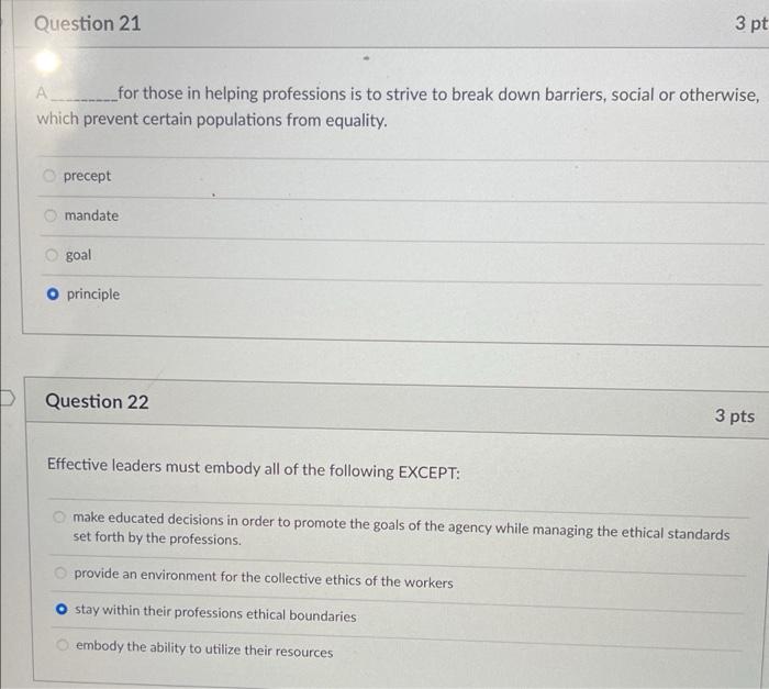 Question 21 3 3 pt A__for those in helping