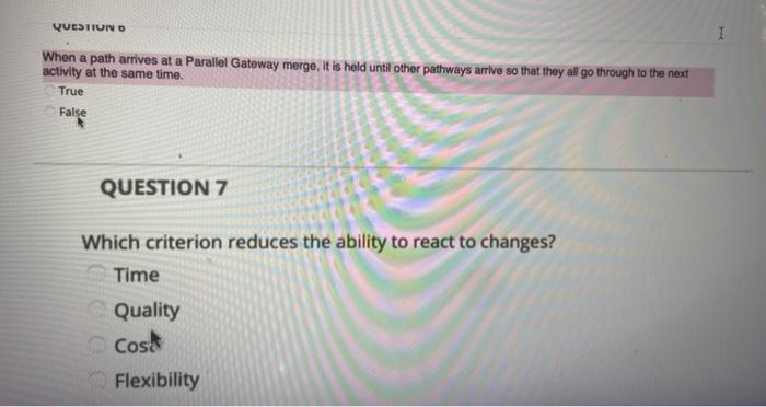 QUESTIUNE When a path arrives at a Parallel