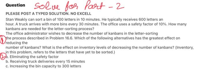 solve for part 2 a,b,c solve for Part 2 Question