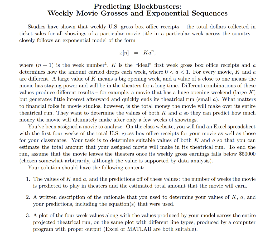 Weekly numbers weeks 1 through 4 Predicting