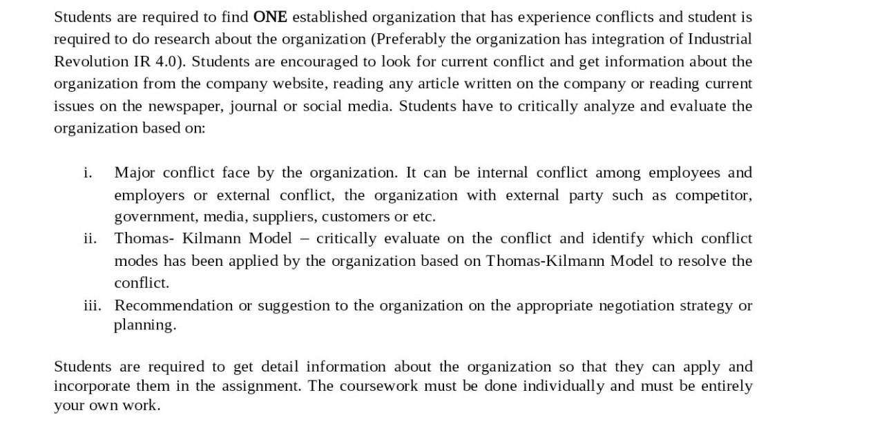 2500words plz Students are required to find ONE