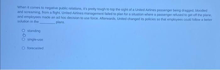 When it comes to negative public relations, it's