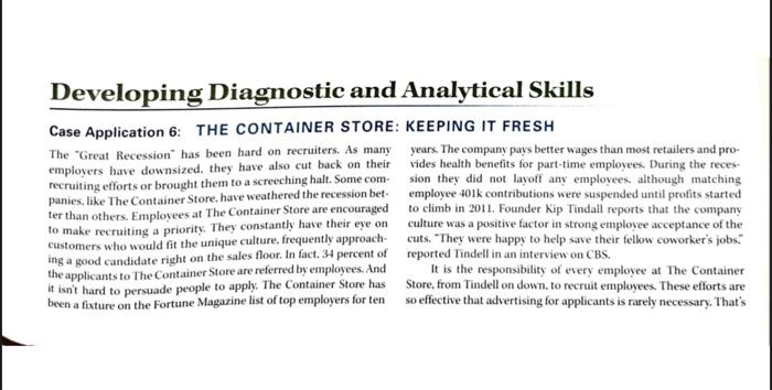 Developing Diagnostic and Analytical Skills Cure
