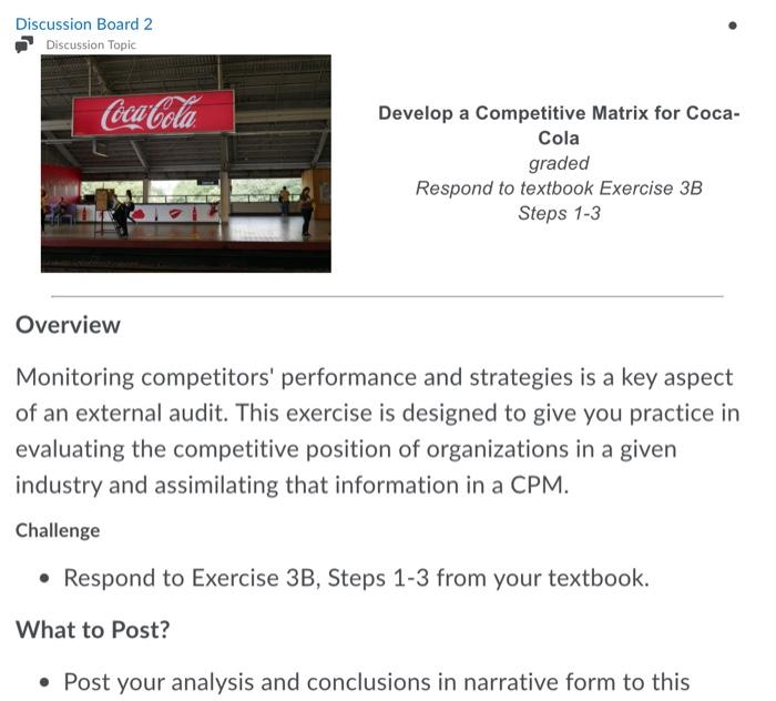 Strategic Management Class Discussion Board 2