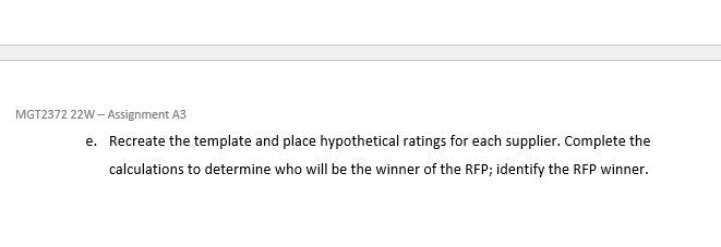 Part 2: Supplier Evaluation Process Hondo Canada