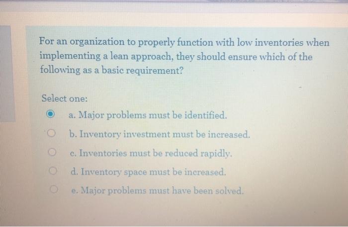 For an organization to properly function with low