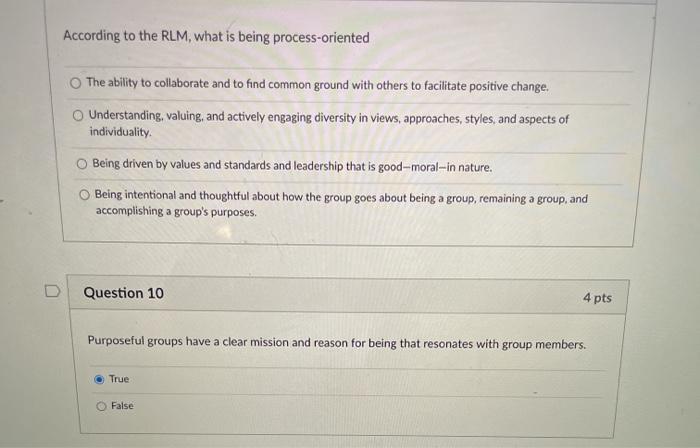 According to the RLM, what is being