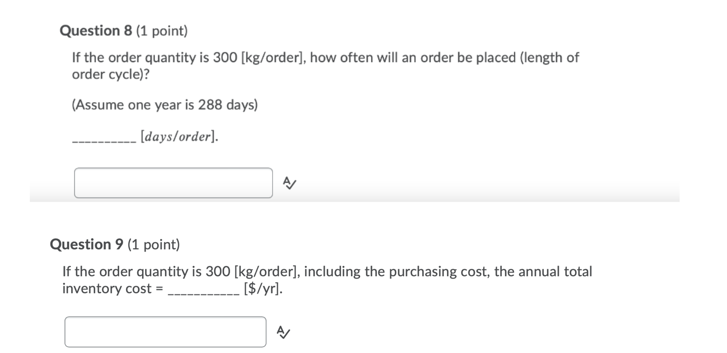 Given that purchasing cost C = $1 per can, unit